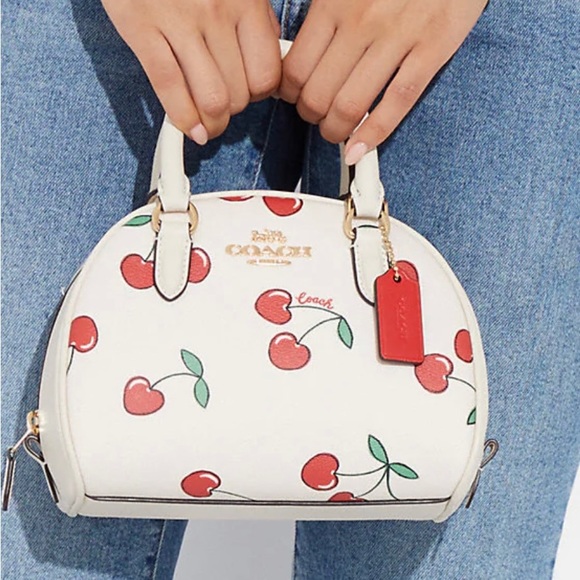 NWT Coach satchel bag with cherry print - Picture 7 of 14